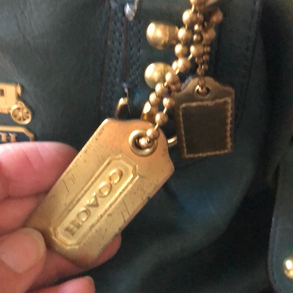 Coach Madison Julianne Teal leather handbag - Picture 6 of 16